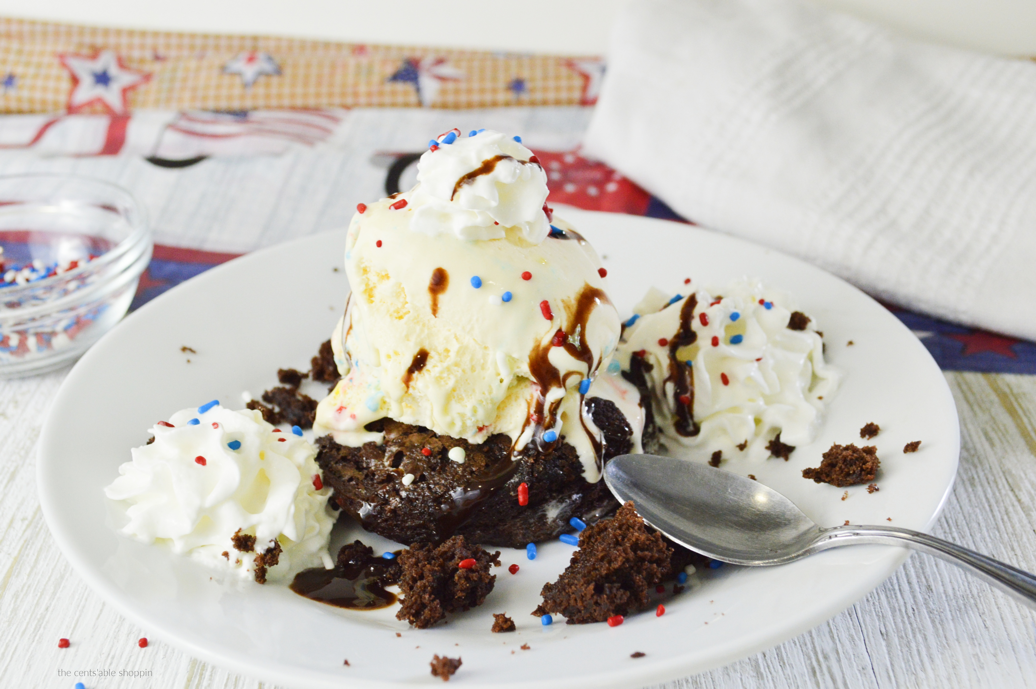 Patriotic Brownie Sundae