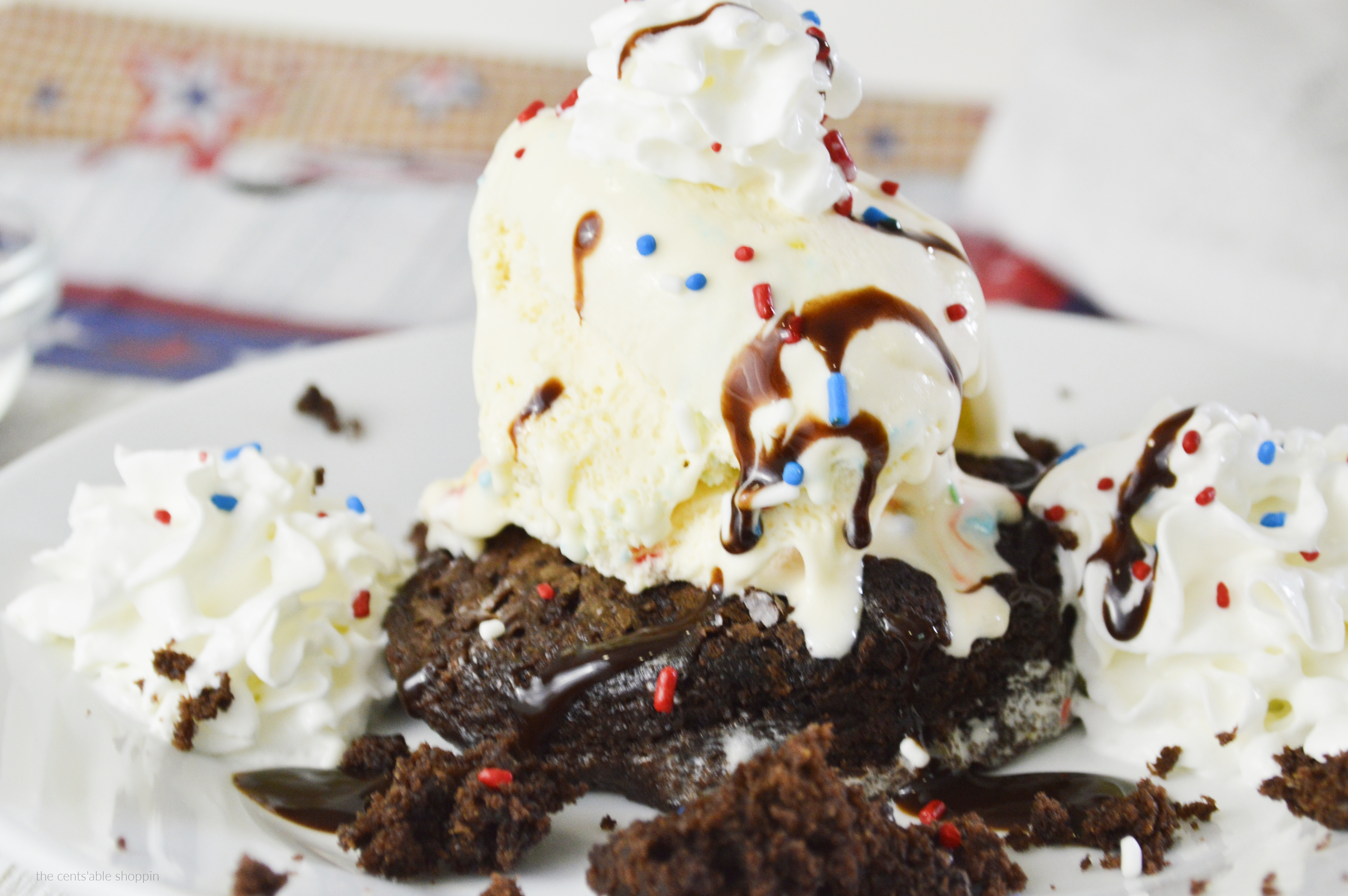 Patriotic Brownie Sundae