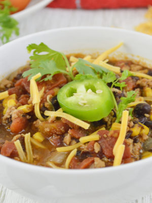 Corn and Black Bean Turkey Chili