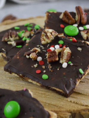 Chocolate Pecan Covered Graham Crackers