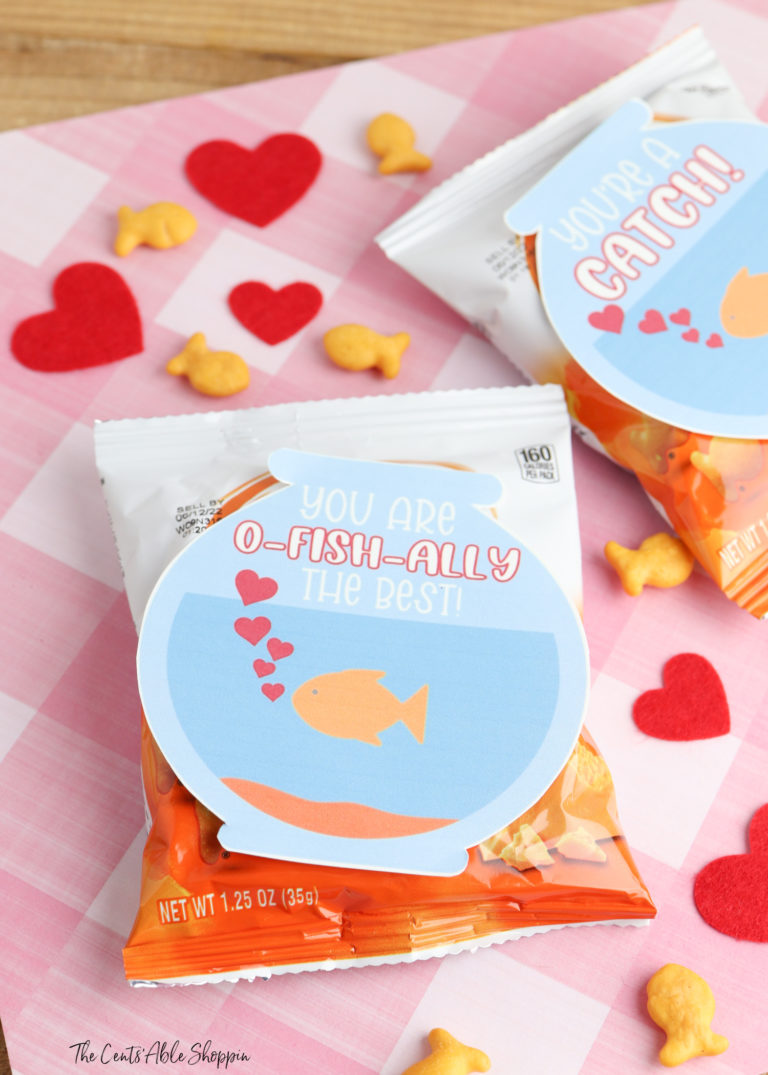 Goldfish Valentine (FREE Printable Download!) | The CentsAble Shoppin