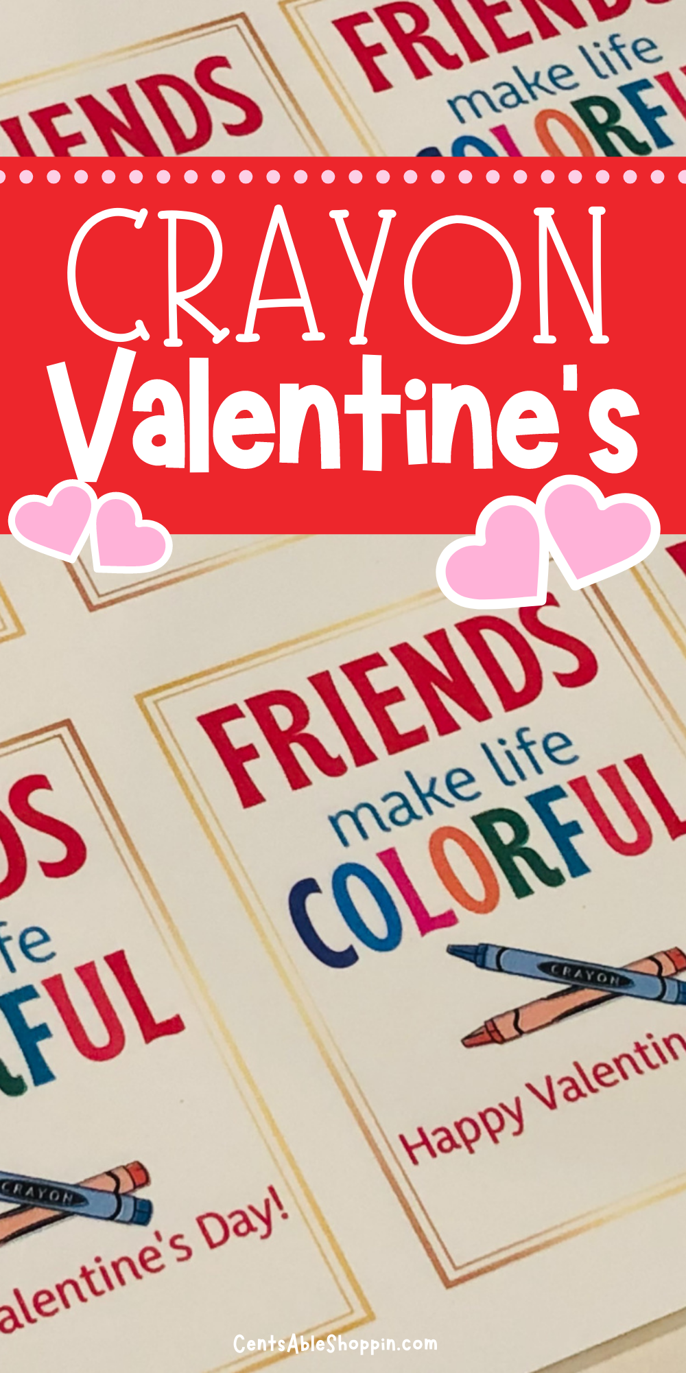Colorful Crayon Valentine Printable