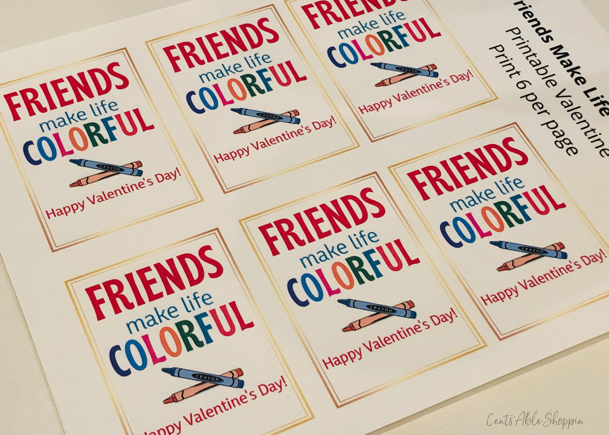 Friends Make Life Colorful Valentine