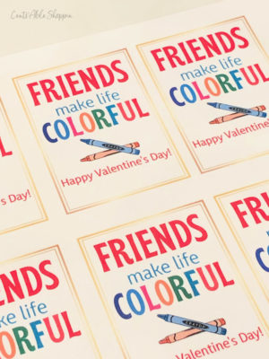Colorful Crayon Valentine
