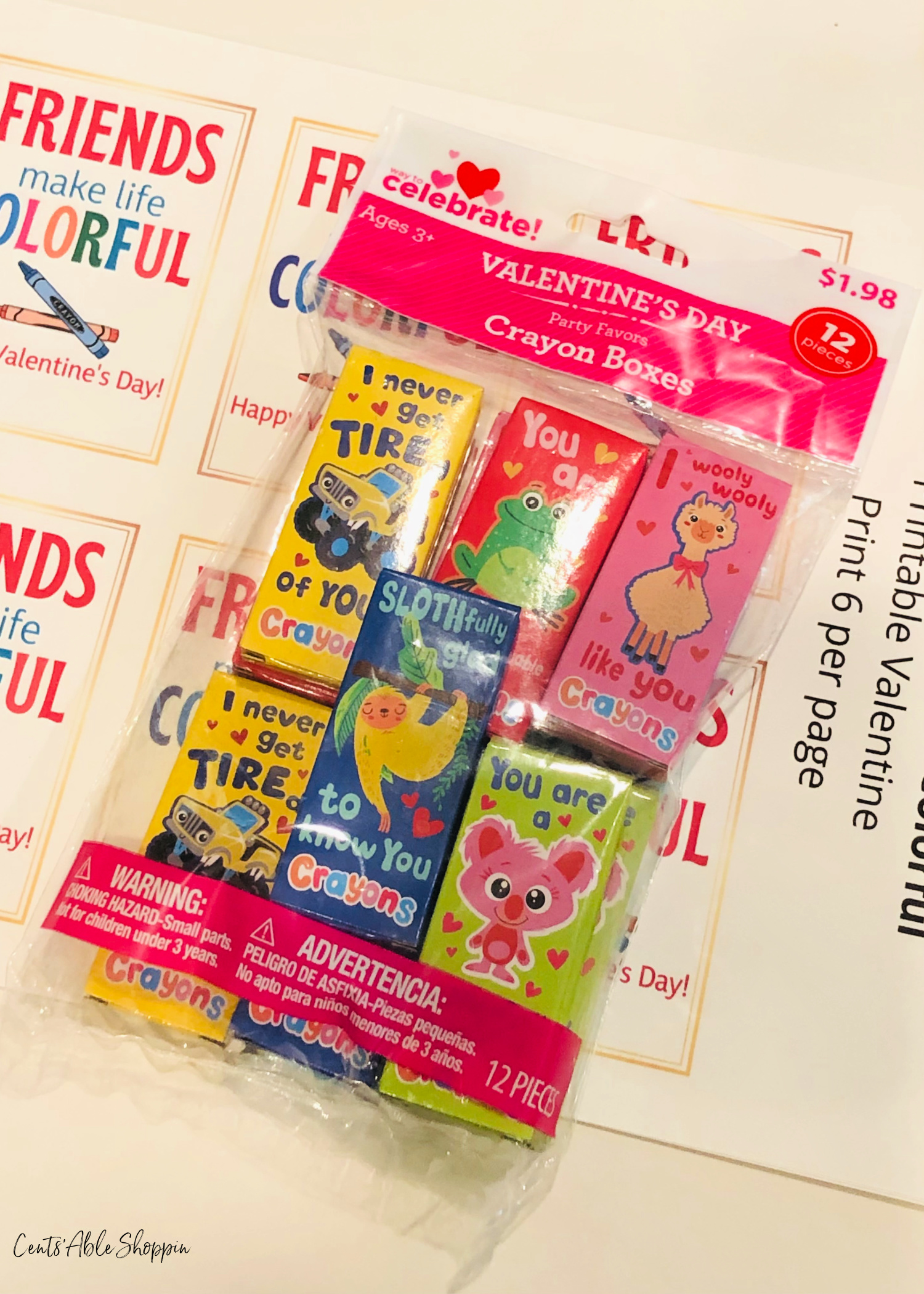 Colorful Crayon Valentine – The CentsAble Shoppin