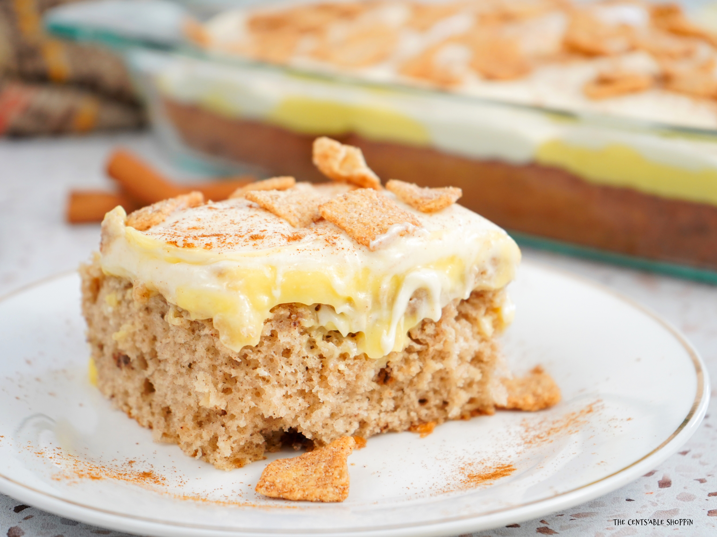 Whip up this delicious Cinnamon Toast Crunch Cake - it has the perfect amount of cinnamon crunchy sweetness to satisfy any craving!