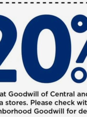 Goodwill 20% OFF