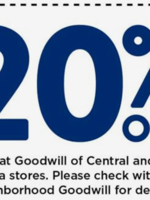 Arizona Goodwill 20% off Coupon 2023 + Discount Days