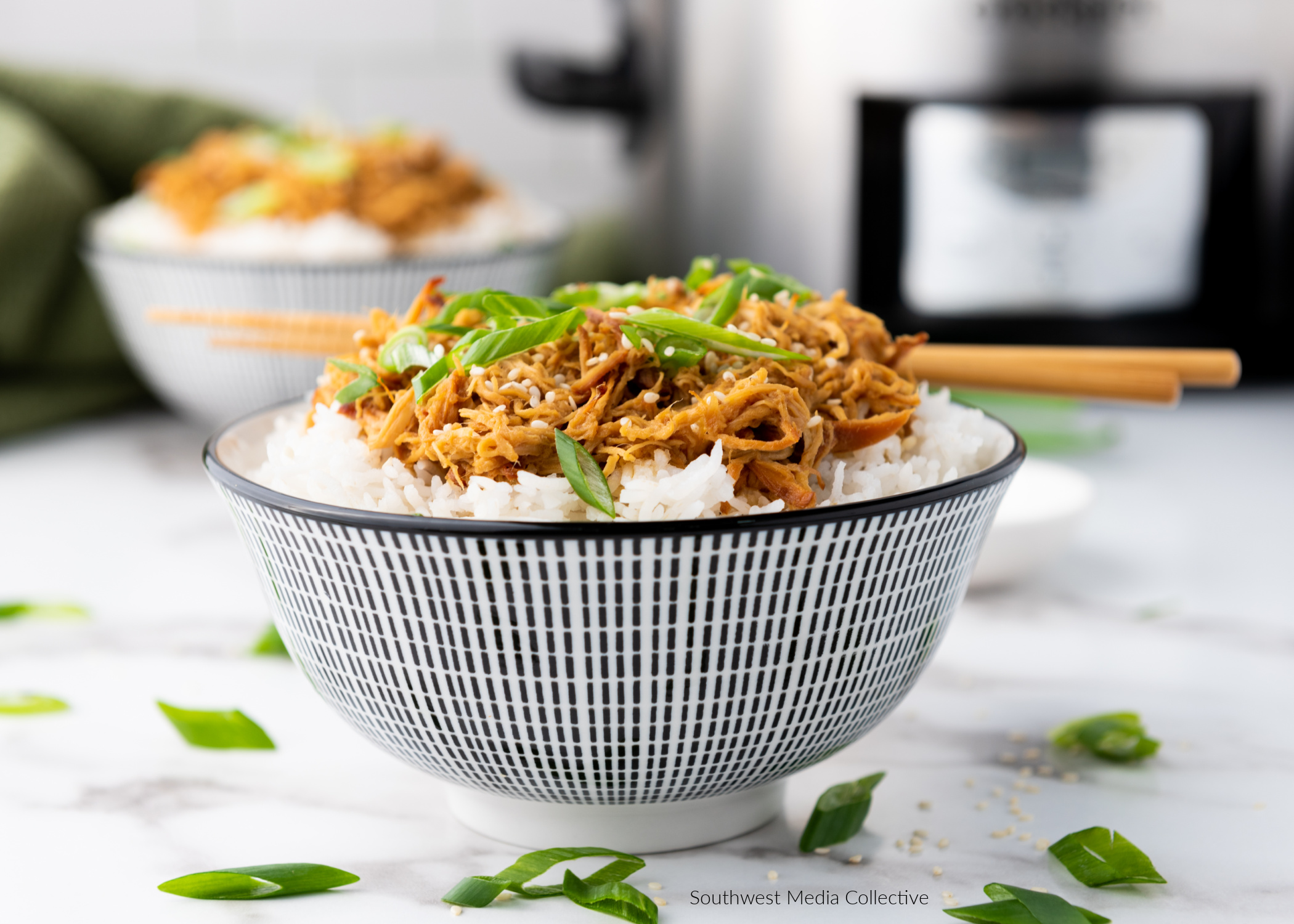 Crockpot Slow Cooker Soy Honey Garlic Chicken - simple, delicious and perfect topped on rice for a beautiful family meal!