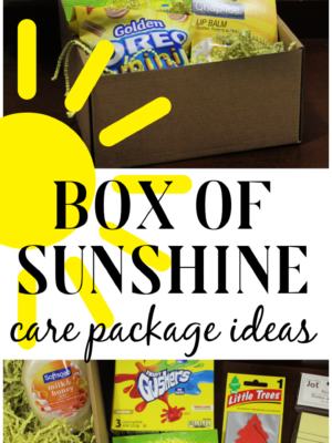 Box of Sunshine Yellow Care Package Ideas