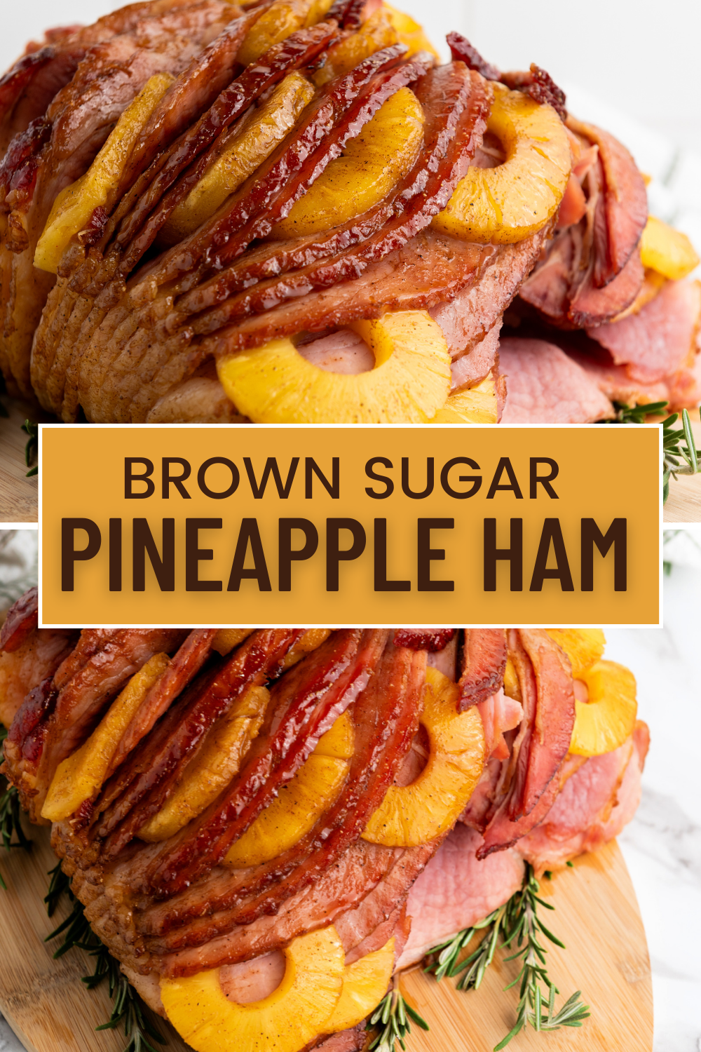 This Brown Sugar and Pineapple Ham requires 3 ingredients - it's the best way to serve up your holiday ham for family and friends and comes together in the oven or in the slow cooker!
