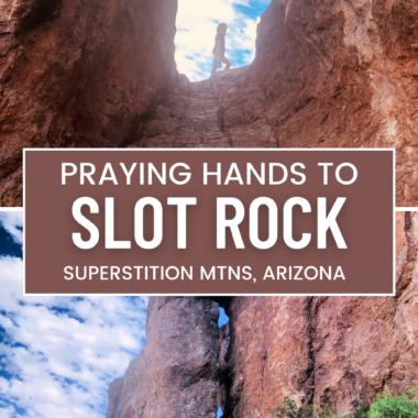 Praying Hands to Slot Rock Trail in Apache Junction is a really 4.30 mile loop in the Superstition Mountains that is moderately challenging, yet provides the best views of the desert and accompanying mountains!