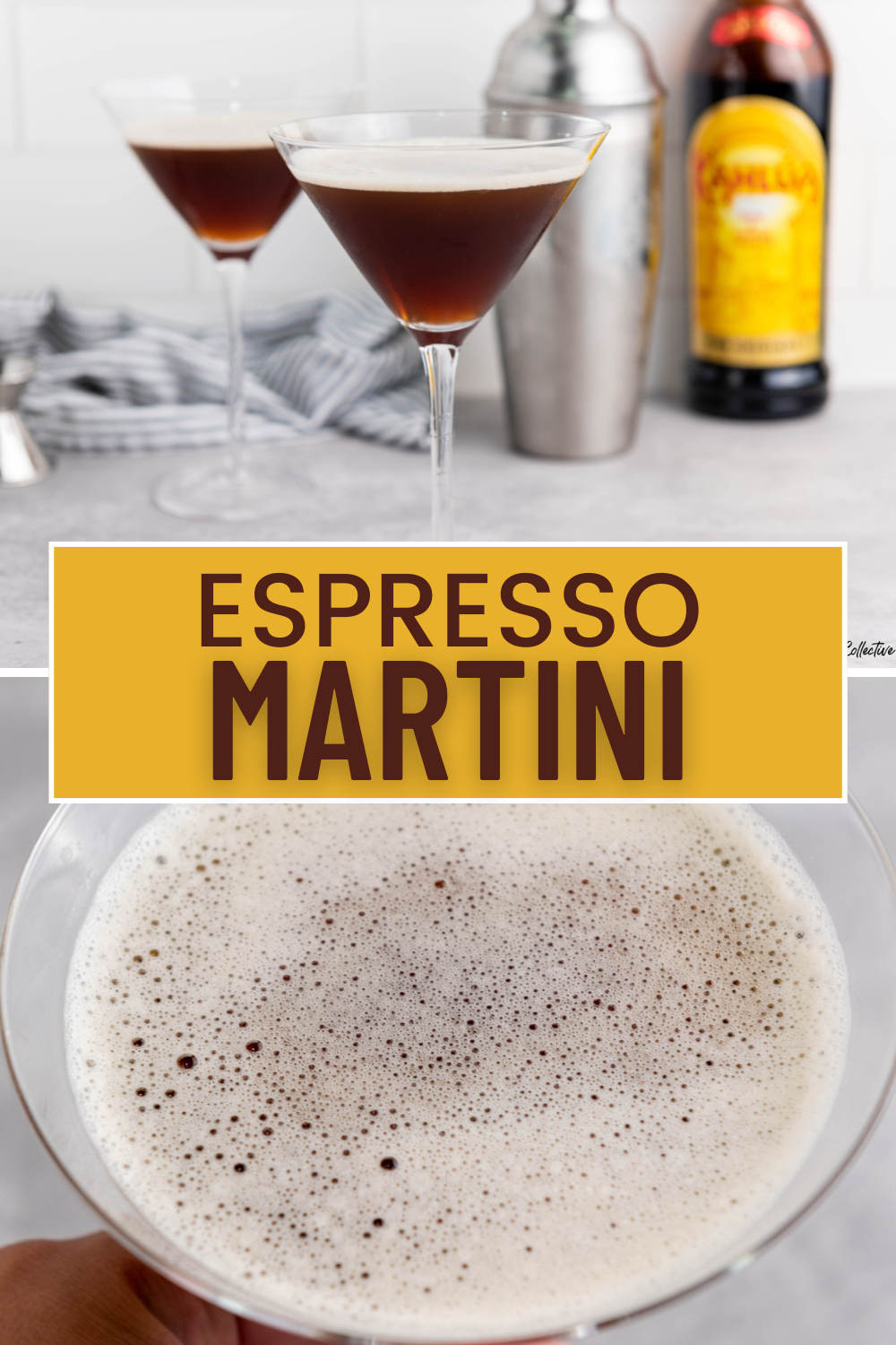 This delicious Espresso Martini comes together with just four stellar ingredients over ice, to make a cocktail that will be your go-to for entertaining and Holiday meetups!