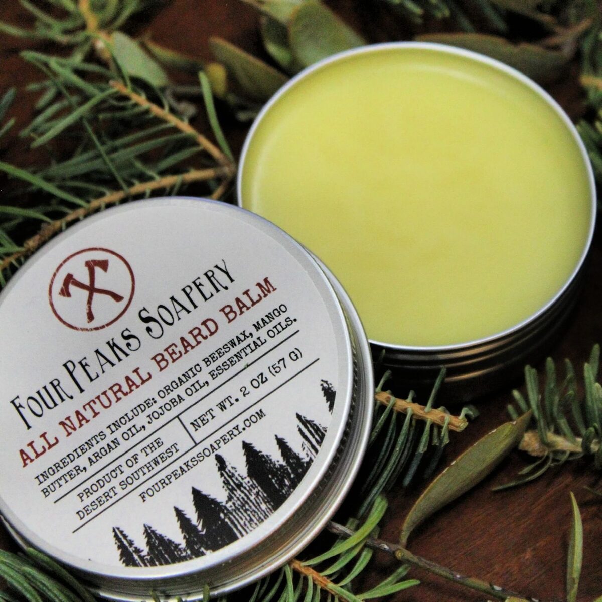 Woodsy Beard Balm: Cedarwood, Pine & Rosemary Scent - 2 oz