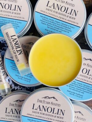 Lanolin Skin and Body Salve 2 oz Tin + Bonus Lip Balm