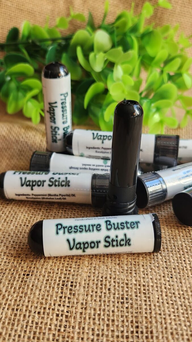 Pressure Buster Vapor Stick – Peppermint & Eucalyptus Aromatherapy Nasal Inhaler