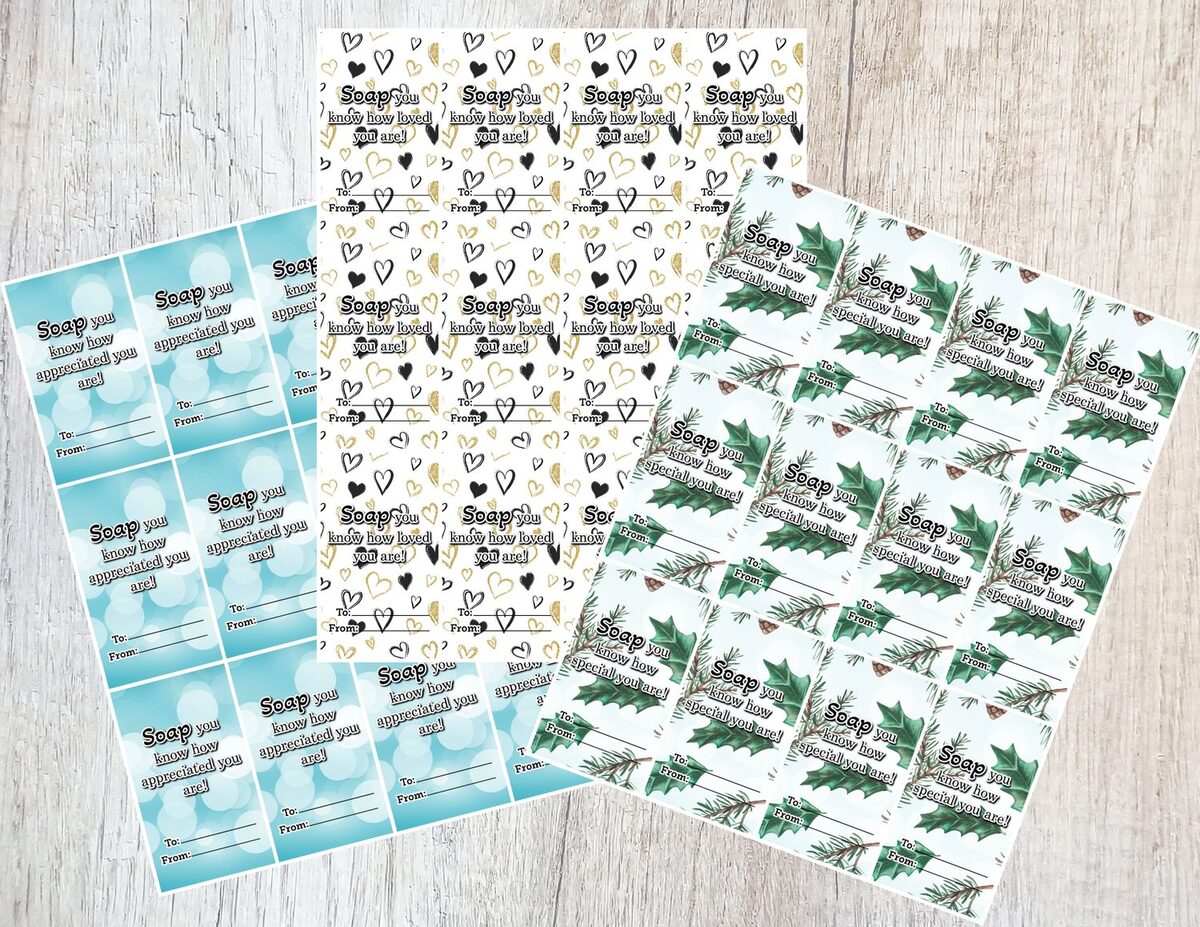 Soap You Know How Special, Loved, Appreciated You Are! Printable Gift Tags