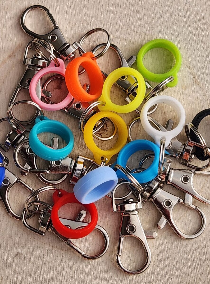 Lip Balm Holder Keychain | Silicone Lip Balm Holder | Backpack, Purse & Key Ring Clip | Cute Stocking Stuffer | Random Color