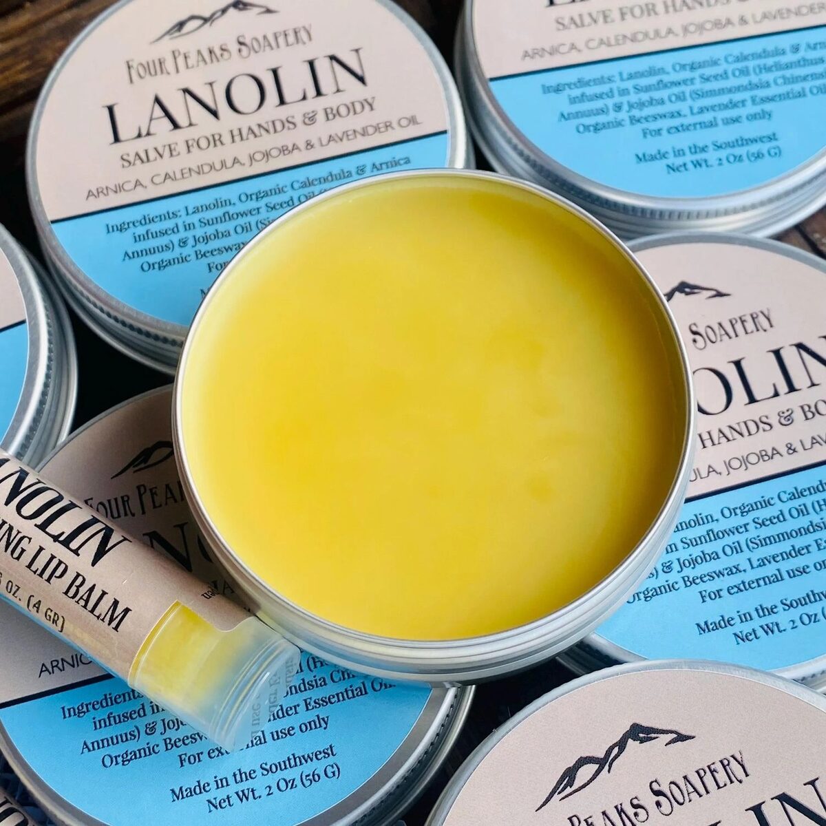 Lanolin Skin and Body Salve 2 oz Tin + Bonus Lip Balm